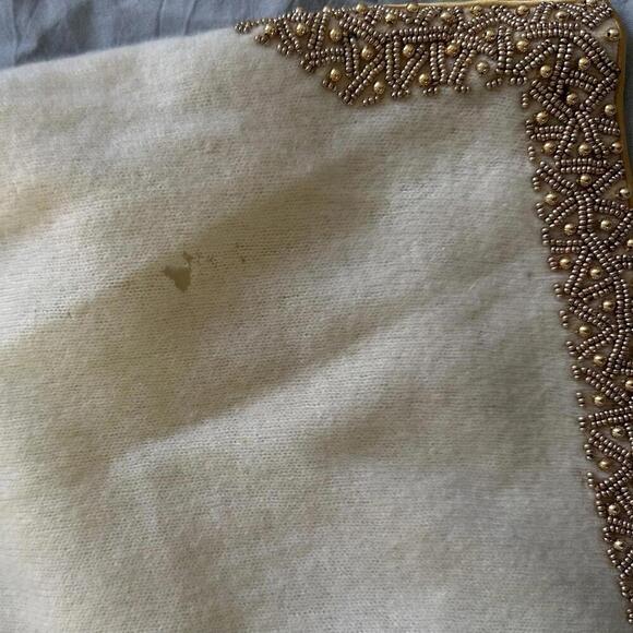 VTG Ruby Ramsey Lt Womens Lined Beaded Sweater Hong Kong Sz 38Hook Closure READ - Picture 5 of 6